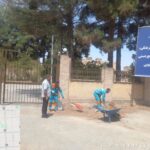 پاکسازی مسیر خیابان ۱۵ خرداد تا اداره‌ کل میراث فرهنگی در قالب عملیات گروهی خدمات شهری