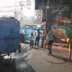 برای میزبانی شایسته از مردم؛ مواکب میدان مادر شست‌وشو و پاکسازی شد